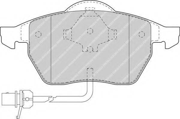 Комплект тормозных колодок, дисковый тормоз FERODO FDB1496