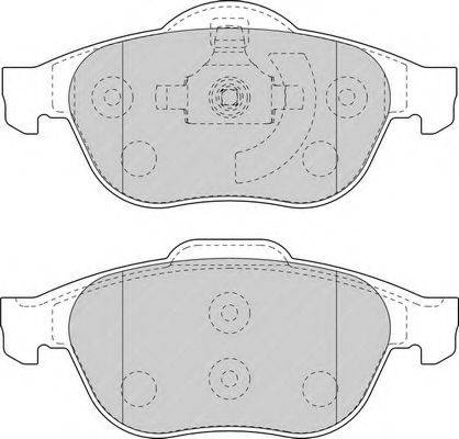Комплект гальмівних колодок, дискове гальмо FERODO FDB1541