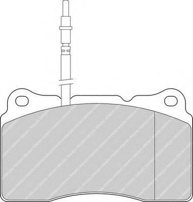 Комплект гальмівних колодок, дискове гальмо FERODO FDB1545