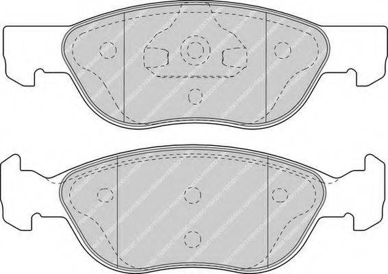 Комплект гальмівних колодок, дискове гальмо FERODO FDB1651