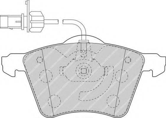 Комплект тормозных колодок, дисковый тормоз FERODO FDB1654