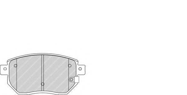 Комплект тормозных колодок, дисковый тормоз FERODO FDB1786