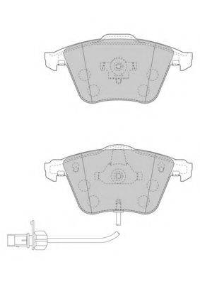 Комплект тормозных колодок, дисковый тормоз FERODO FDB1827
