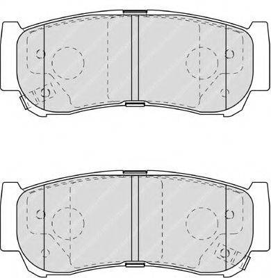 Комплект тормозных колодок, дисковый тормоз FERODO FDB1910