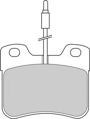 Комплект тормозных колодок, дисковый тормоз FERODO FDB745