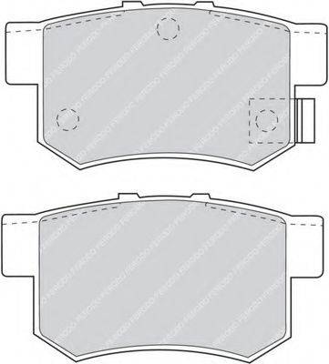Комплект гальмівних колодок, дискове гальмо FERODO FDB956