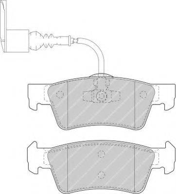 Комплект тормозных колодок, дисковый тормоз FERODO FVR1647