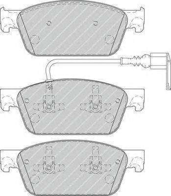 Комплект тормозных колодок, дисковый тормоз FERODO FVR4302