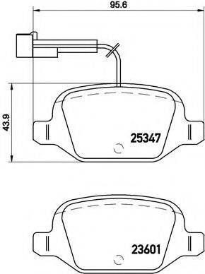 Комплект тормозных колодок, дисковый тормоз BREMBO P 23 146