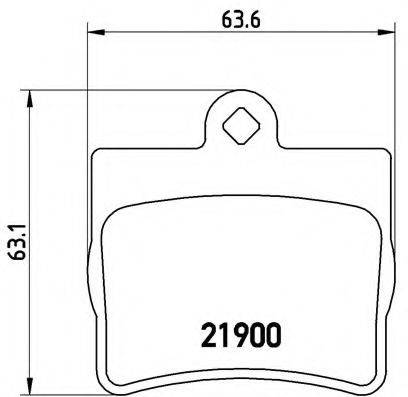 Комплект тормозных колодок, дисковый тормоз BREMBO P 50 024