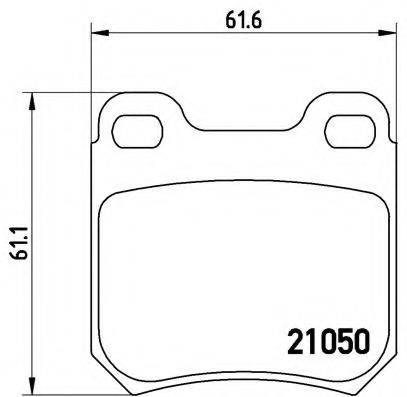 Комплект тормозных колодок, дисковый тормоз BREMBO P 59 014