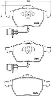 Комплект тормозных колодок, дисковый тормоз BREMBO P 85 040