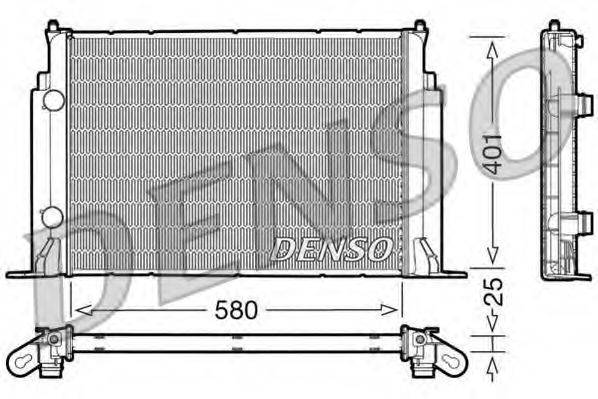 Радіатор, охолодження двигуна DENSO DRM09122