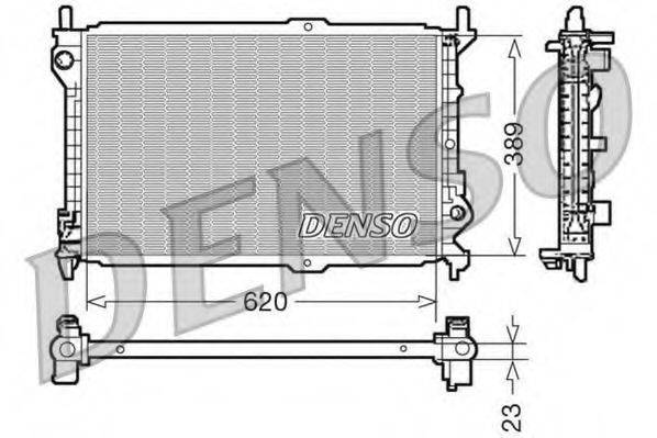Радиатор, охлаждение двигателя DENSO DRM10107