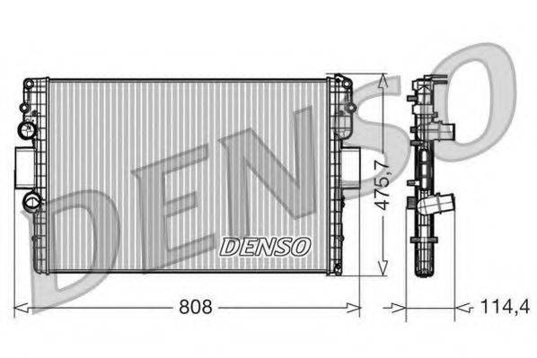 Радиатор, охлаждение двигателя DENSO DRM12010