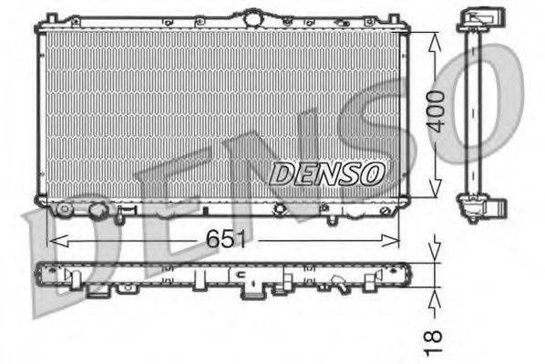 Радиатор, охлаждение двигателя DENSO DRM33061