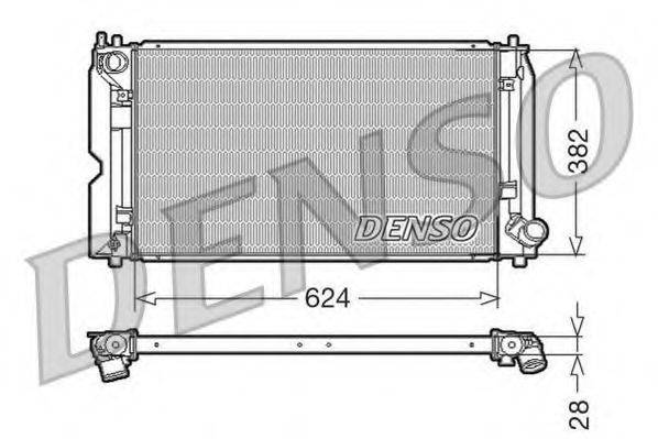 Радіатор, охолодження двигуна DENSO DRM50012