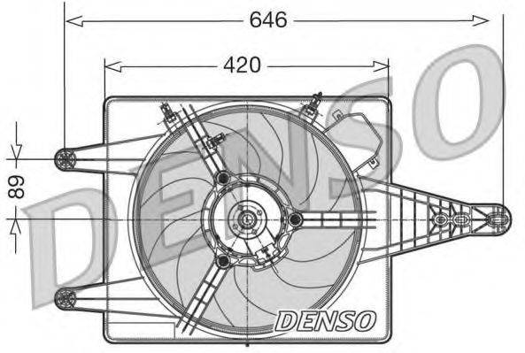 Вентилятор, охлаждение двигателя DENSO DER01010