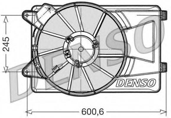 Вентилятор, охлаждение двигателя DENSO DER09305