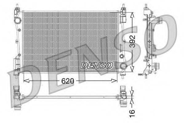 Радіатор, охолодження двигуна DENSO DRM09114