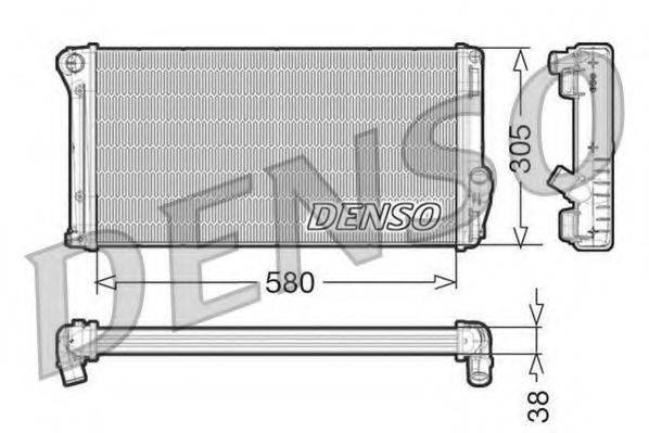 Радиатор, охлаждение двигателя DENSO DRM13020