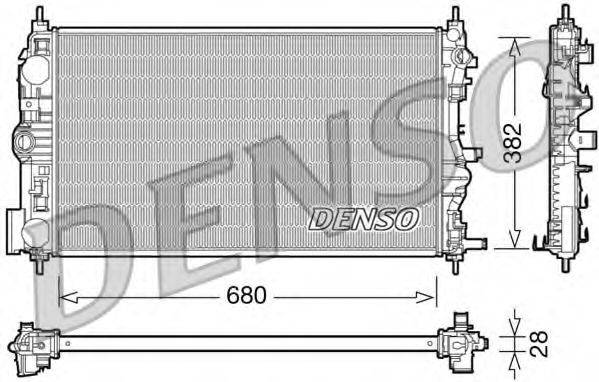 Радіатор, охолодження двигуна DENSO DRM15005
