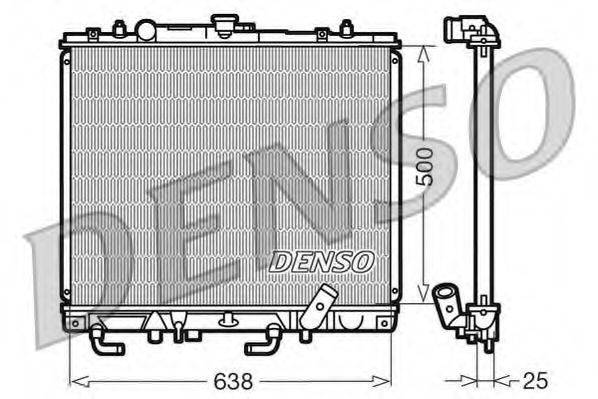 Радиатор, охлаждение двигателя DENSO DRM45016