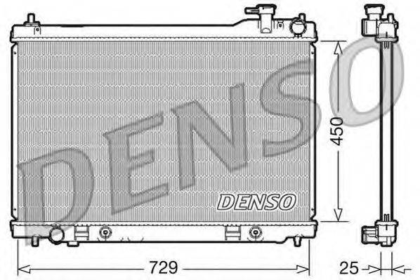 Радиатор, охлаждение двигателя DENSO DRM46100