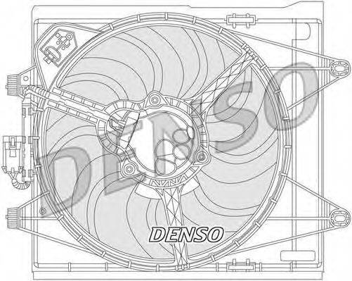 Вентилятор, охлаждение двигателя DENSO DER09051