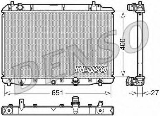 Радіатор, охолодження двигуна DENSO DRM40036