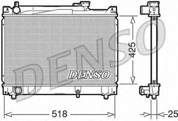 Радіатор, охолодження двигуна DENSO DRM47030