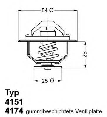 Термостат, охлаждающая жидкость WAHLER 4151.76D
