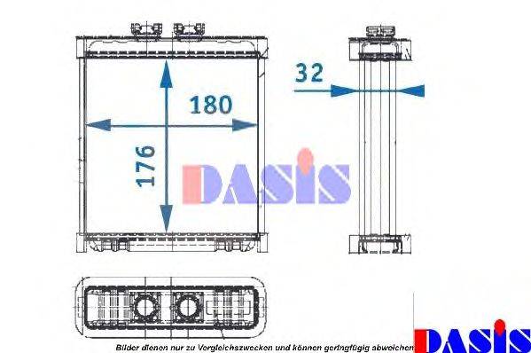 Теплообмінник, опалення салону AKS DASIS 489140N