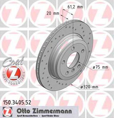 Тормозной диск ZIMMERMANN 150.3405.52