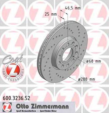 гальмівний диск ZIMMERMANN 600.3236.52