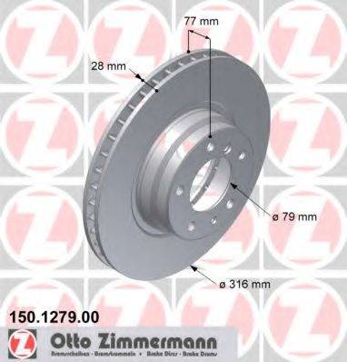 Тормозной диск ZIMMERMANN 150.1279.20