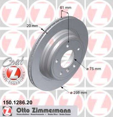 Тормозной диск ZIMMERMANN 150.1286.20
