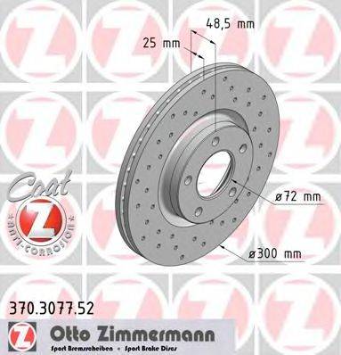 Тормозной диск ZIMMERMANN 370.3077.52