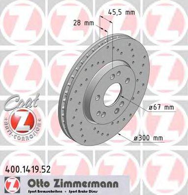 Тормозной диск ZIMMERMANN 400.1419.52