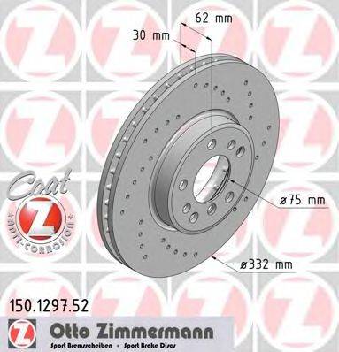 Тормозной диск ZIMMERMANN 150.1297.52