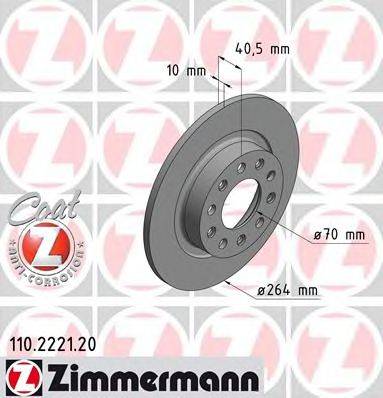 Тормозной диск ZIMMERMANN 110.2221.20