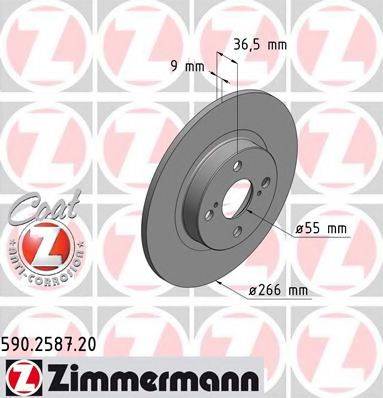 Тормозной диск ZIMMERMANN 590.2587.20