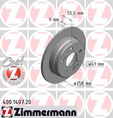 Тормозной диск ZIMMERMANN 400.1407.20
