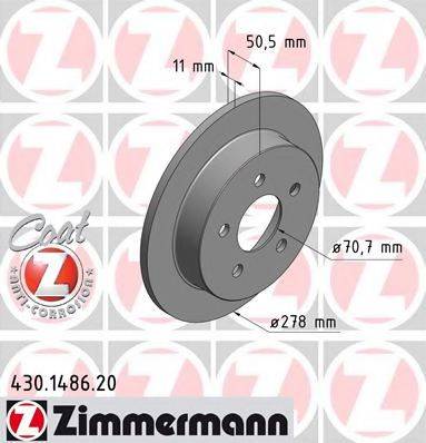 Тормозной диск ZIMMERMANN 430.1486.20