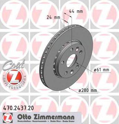 гальмівний диск ZIMMERMANN 470.2437.20