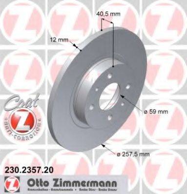 гальмівний диск ZIMMERMANN 230.2357.20