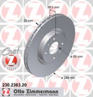 Тормозной диск ZIMMERMANN 230.2363.20