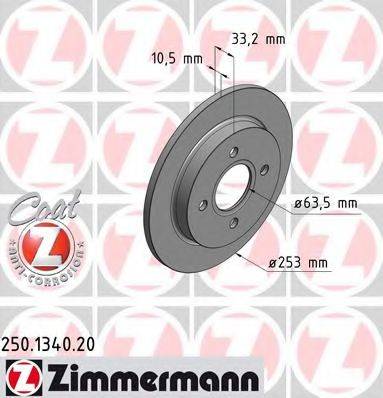 Тормозной диск ZIMMERMANN 250.1340.20