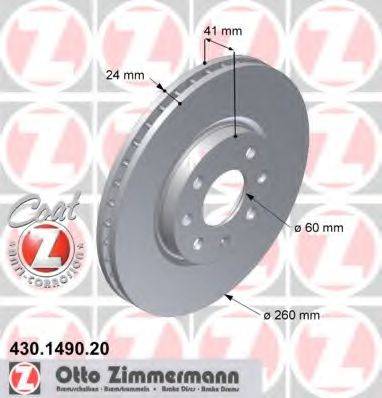 Тормозной диск ZIMMERMANN 430.1490.20