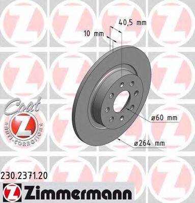 Тормозной диск ZIMMERMANN 230.2371.20